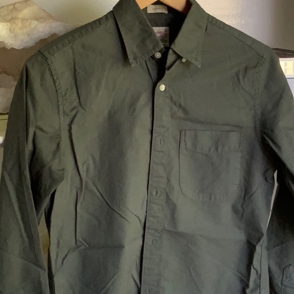 Men’s J Crew Broken-in Oxford XS in Pine Green